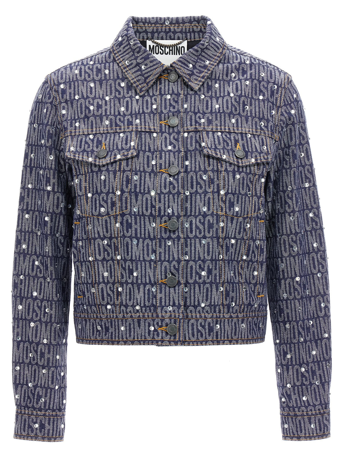 Moschino Blue Cotton Denim Jacket - Stylish & Trendy Design