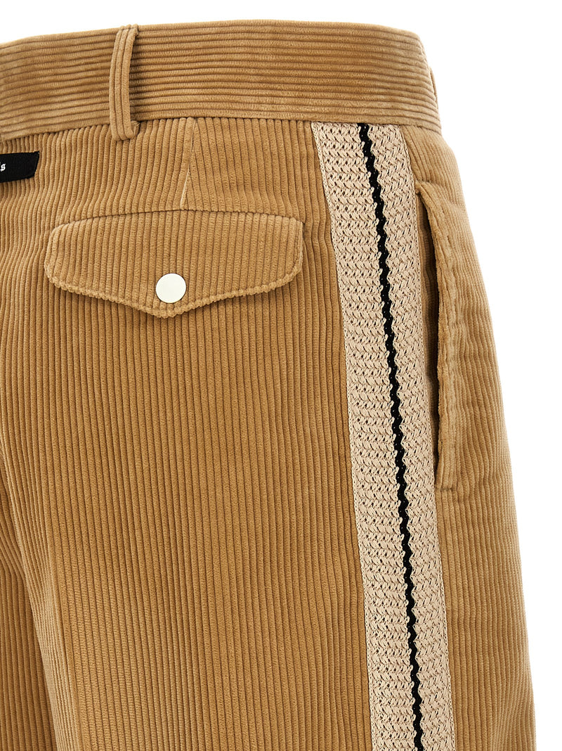 Palm Angels Beige Cotton Casual Pants - Stylish & Comfortable