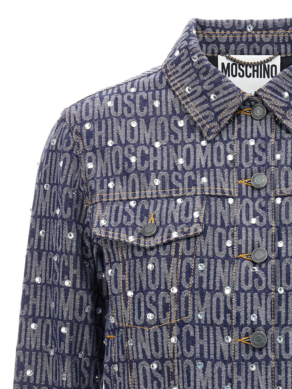 Moschino Blue Cotton Denim Jacket - Stylish & Trendy Design