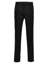 Lanvin Black Wool Dress Pants for Men