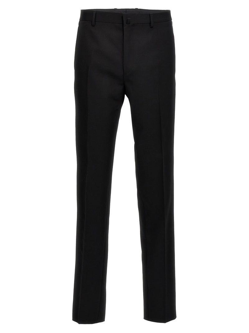 Lanvin Black Wool Dress Pants for Men
