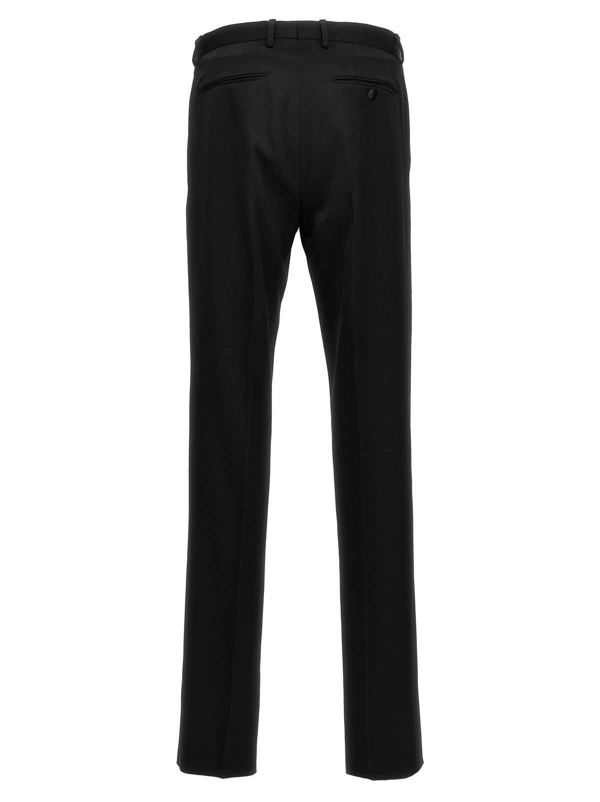 Lanvin Black Wool Dress Pants for Men