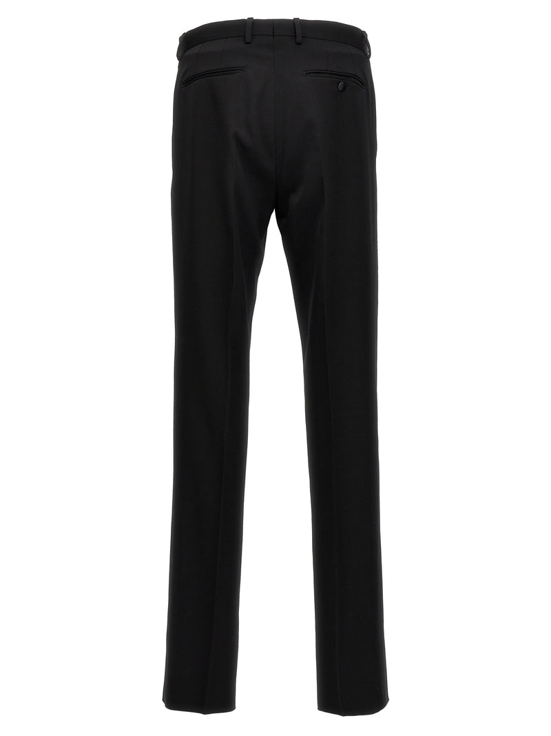 Lanvin Black Wool Dress Pants for Men