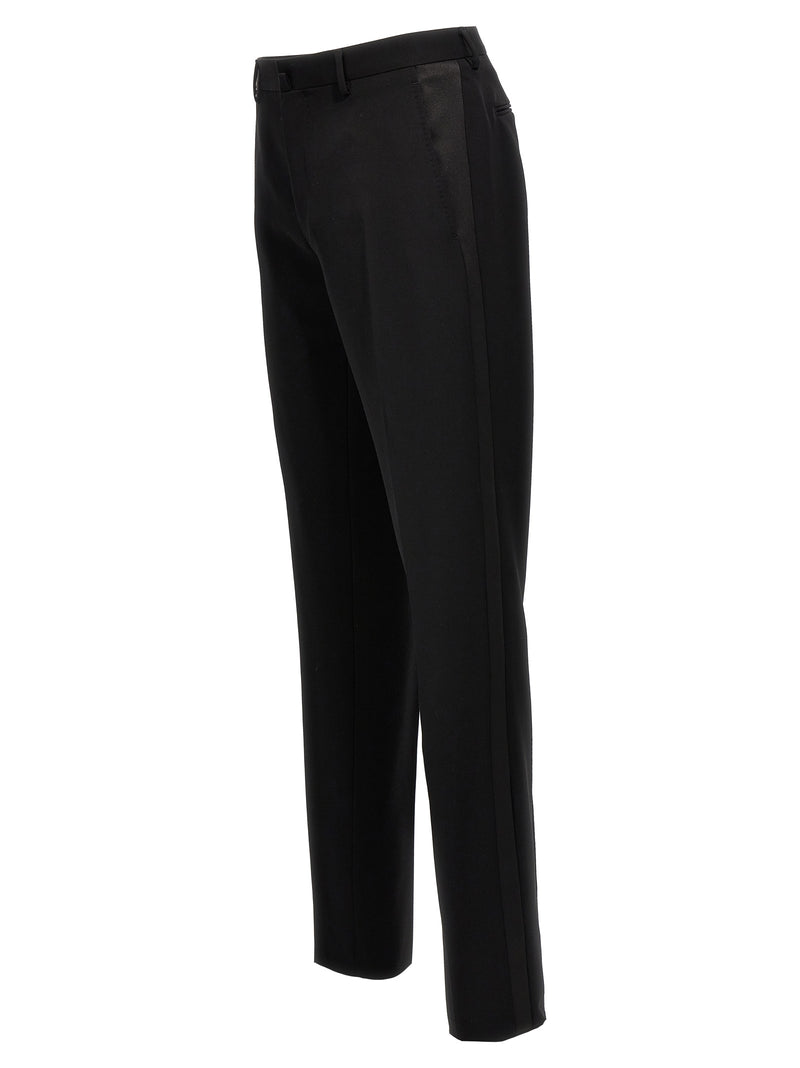 Lanvin Black Wool Dress Pants for Men