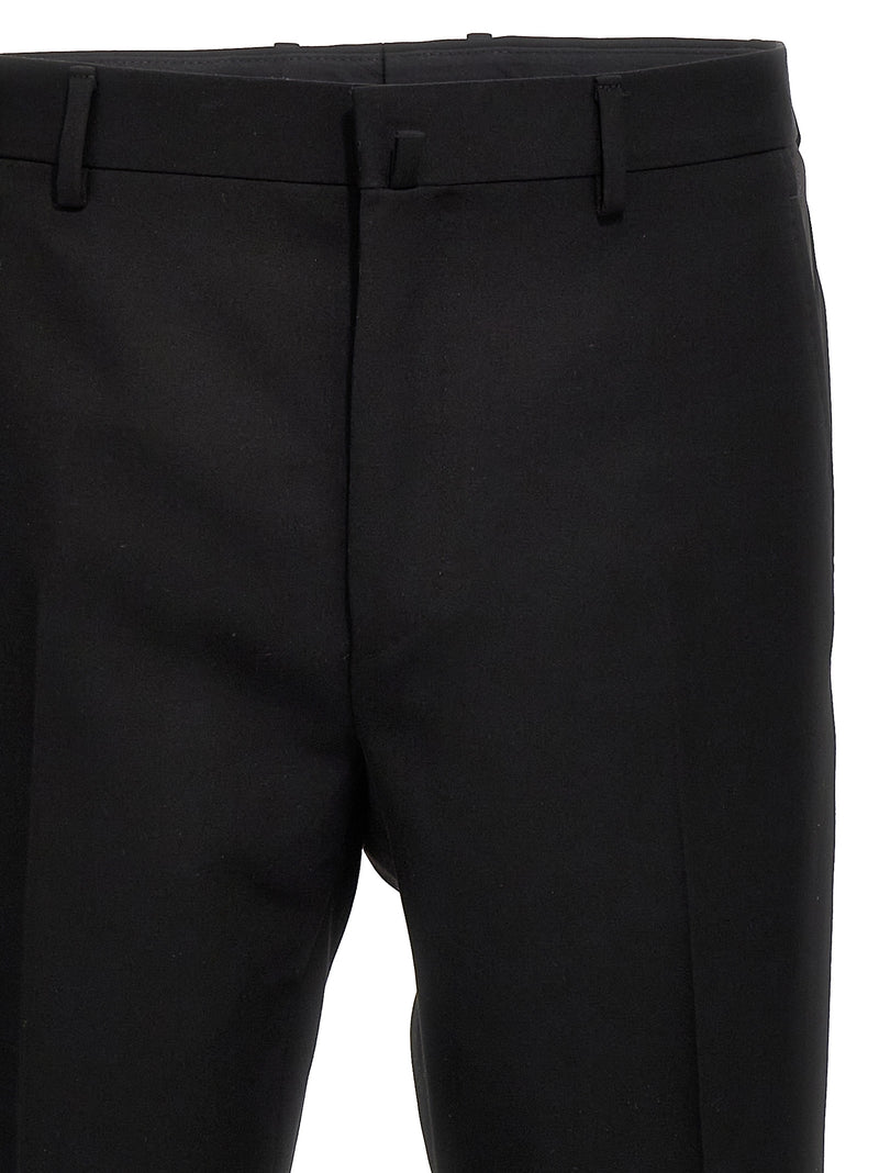 Lanvin Black Wool Dress Pants for Men