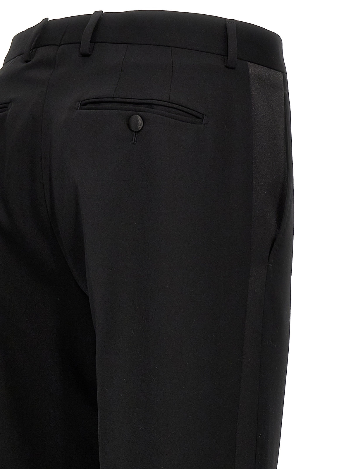Lanvin Black Wool Dress Pants for Men