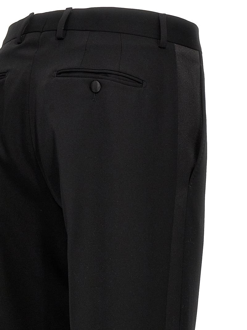 Lanvin Black Wool Dress Pants for Men