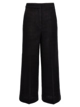 Moschino Black Wool Cropped Pants - Chic Elegance
