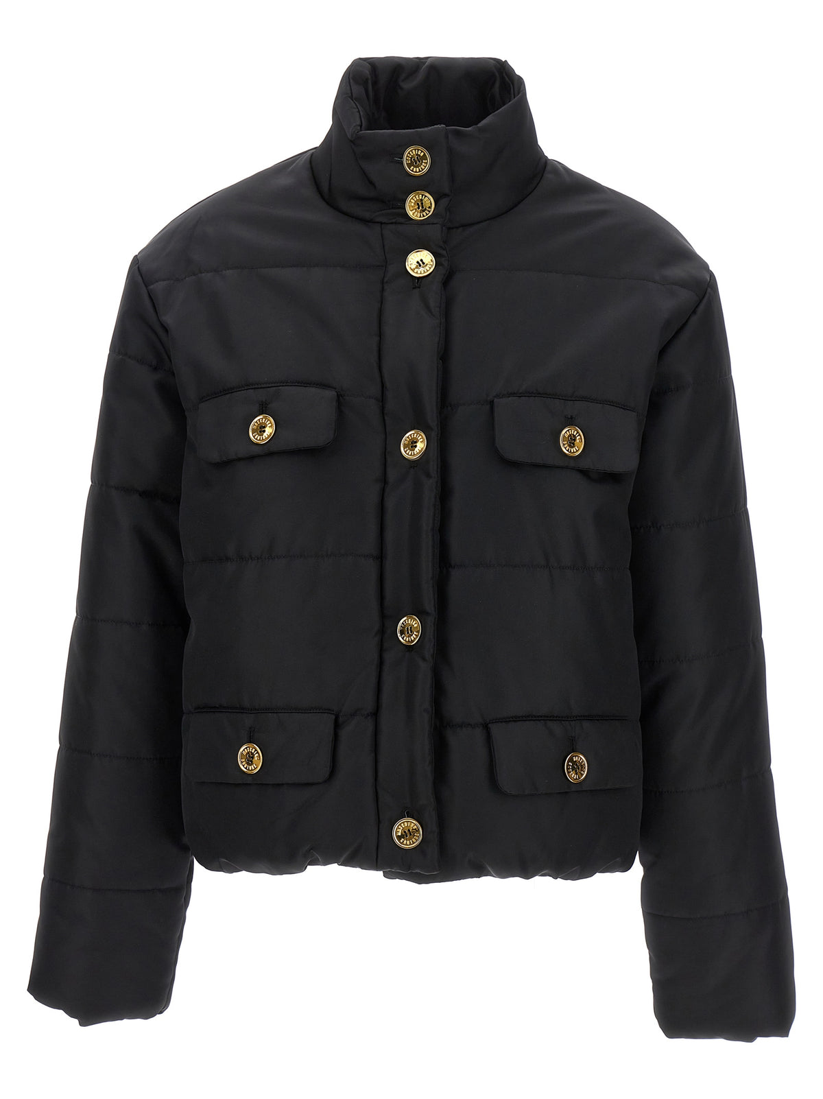 Moschino Black Polyamide Full-Length Jacket - Stylish & Warm