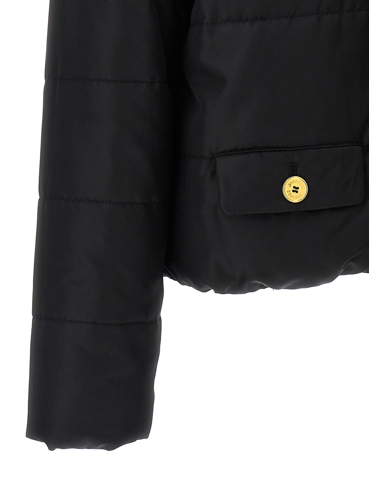 Moschino Black Polyamide Full-Length Jacket - Stylish & Warm