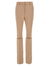 Sportmax Beige Wool-Blend Dress Pants for Women