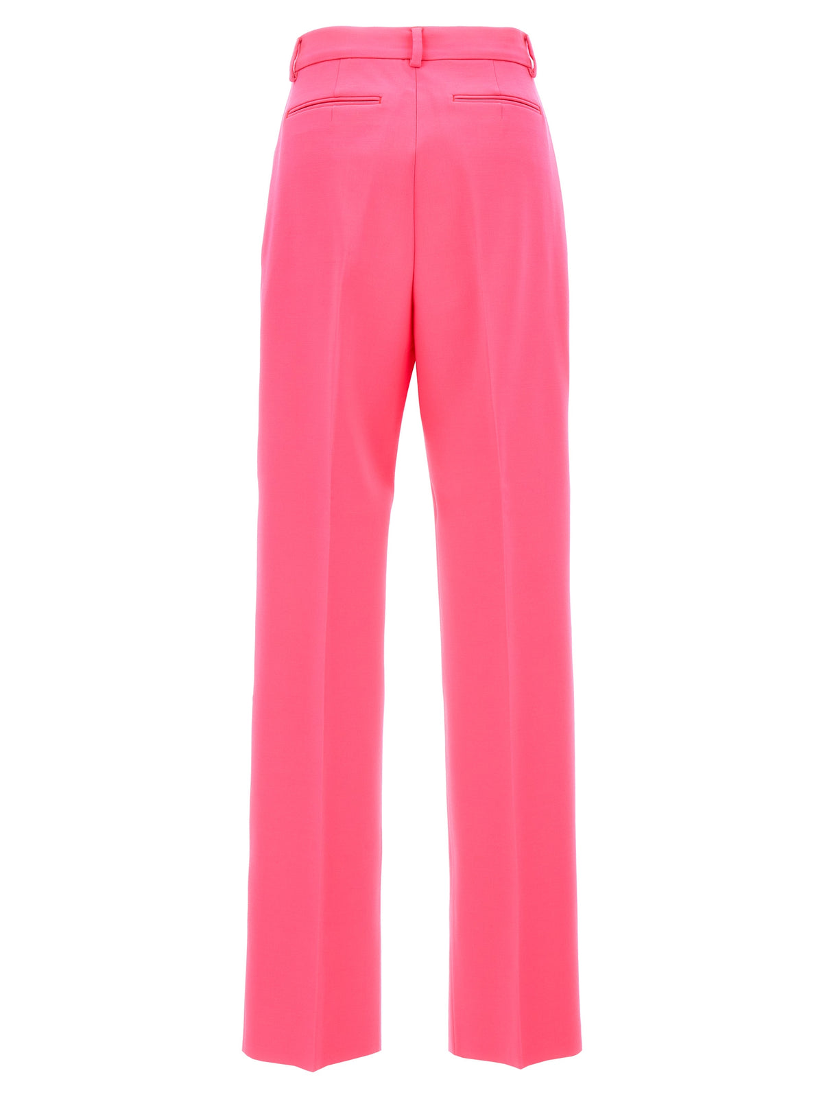 Sportmax Tibet Fuchsia Virgin Wool Casual Pants