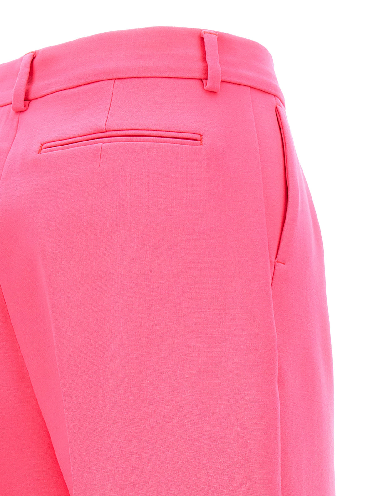 Sportmax Tibet Fuchsia Virgin Wool Casual Pants