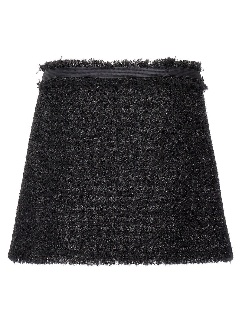 Versace Black Virgin Wool Long Skirt - Elegant & Timeless