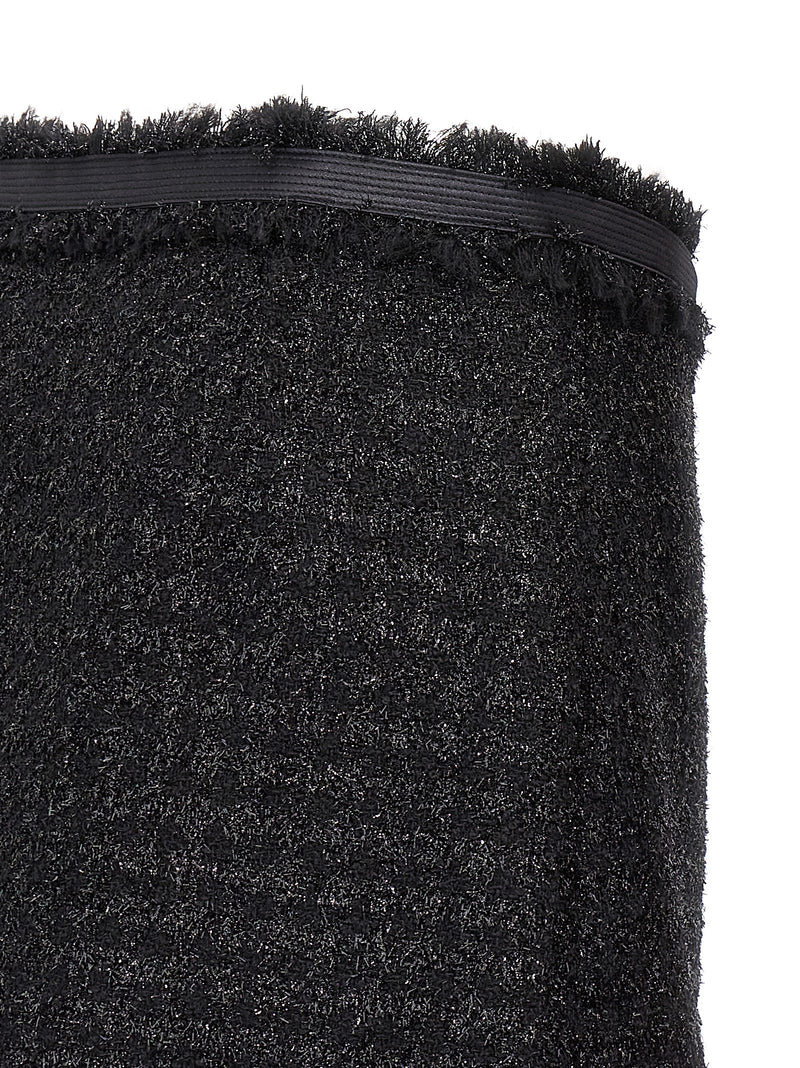 Versace Black Virgin Wool Long Skirt - Elegant & Timeless