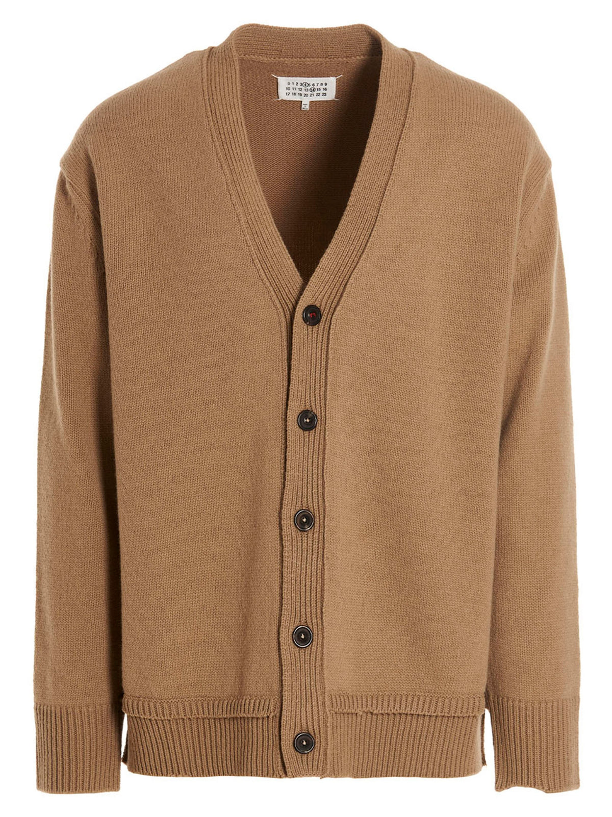 Maison Margiela Beige Wool Cardigan for Men