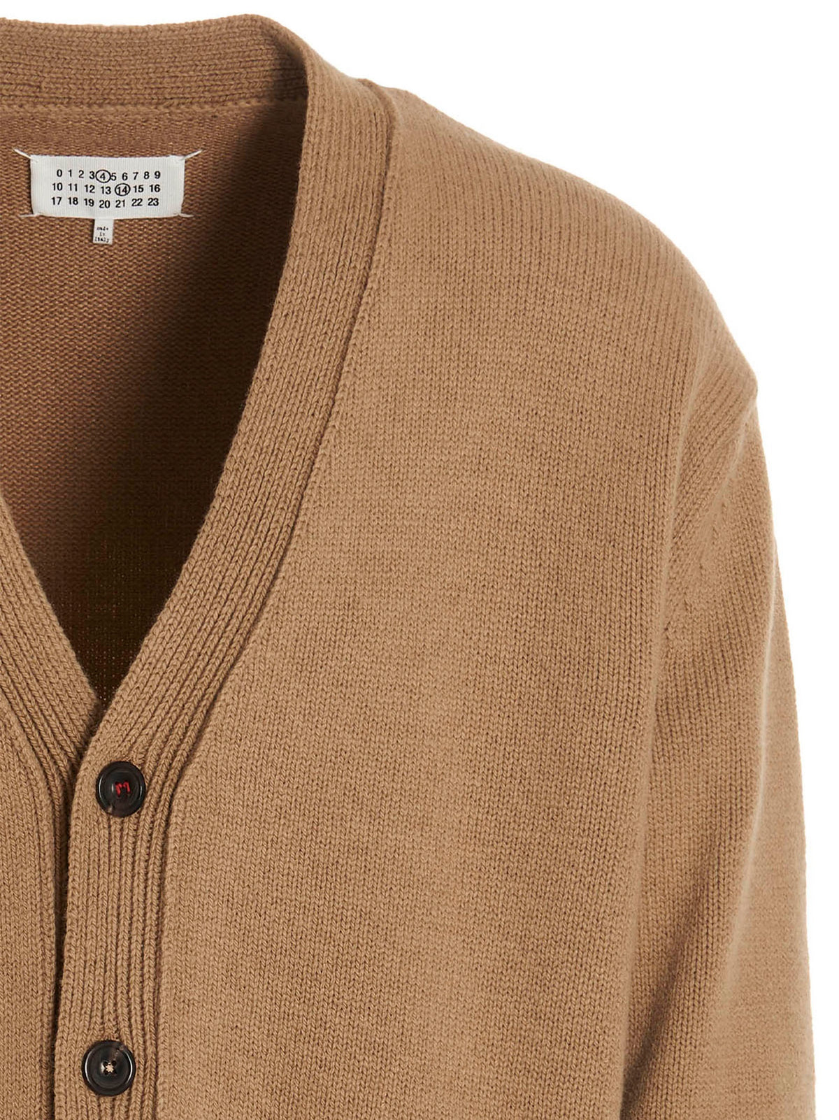 Maison Margiela Beige Wool Cardigan for Men