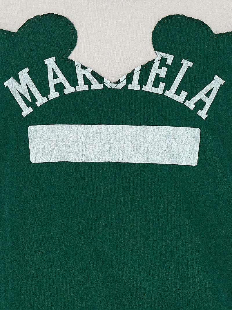 Maison Margiela Bicolor Cotton T-Shirt - Western Patchwork Design
