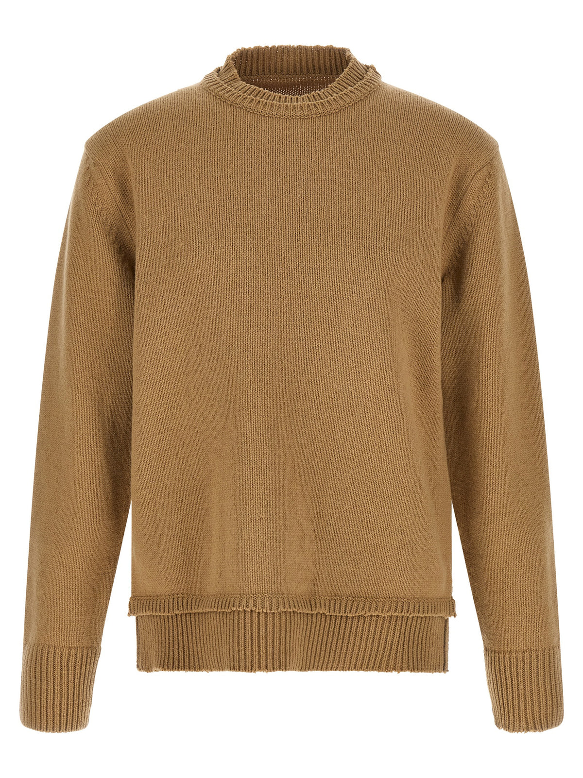 Maison Margiela Beige Wool Cardigan - Avant-Garde Style