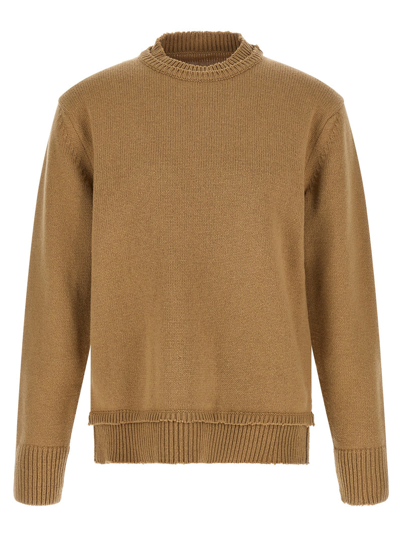 Maison Margiela Beige Wool Cardigan - Avant-Garde Design