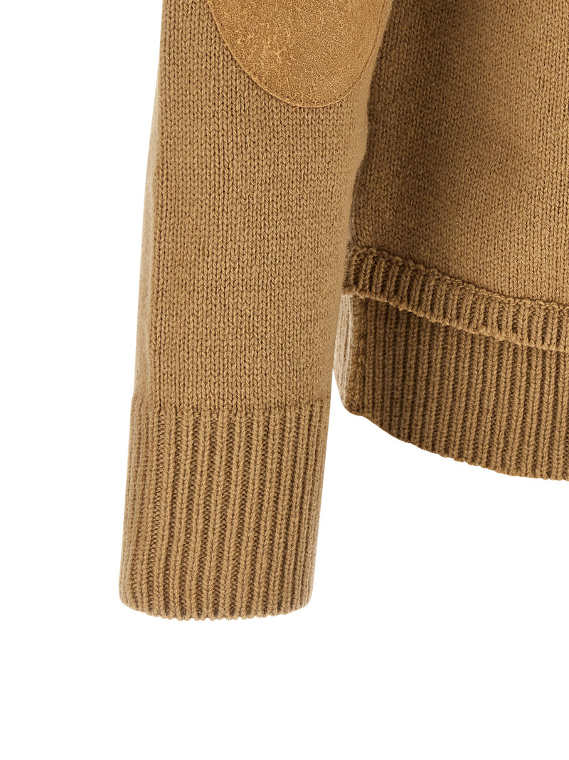 Maison Margiela Beige Wool Cardigan - Avant-Garde Design