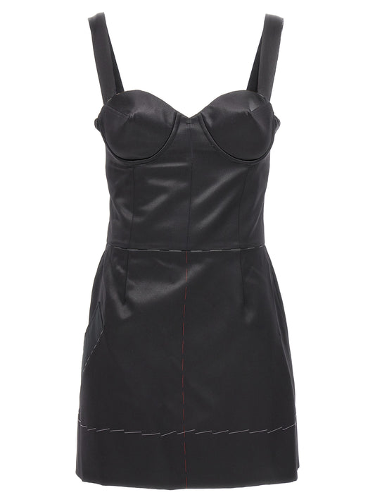 Maison Margiela Black Acetate Short Dress