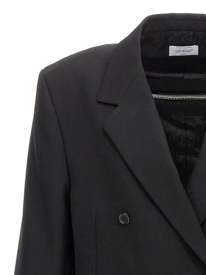 Off-White Black Virgin Wool Blazer