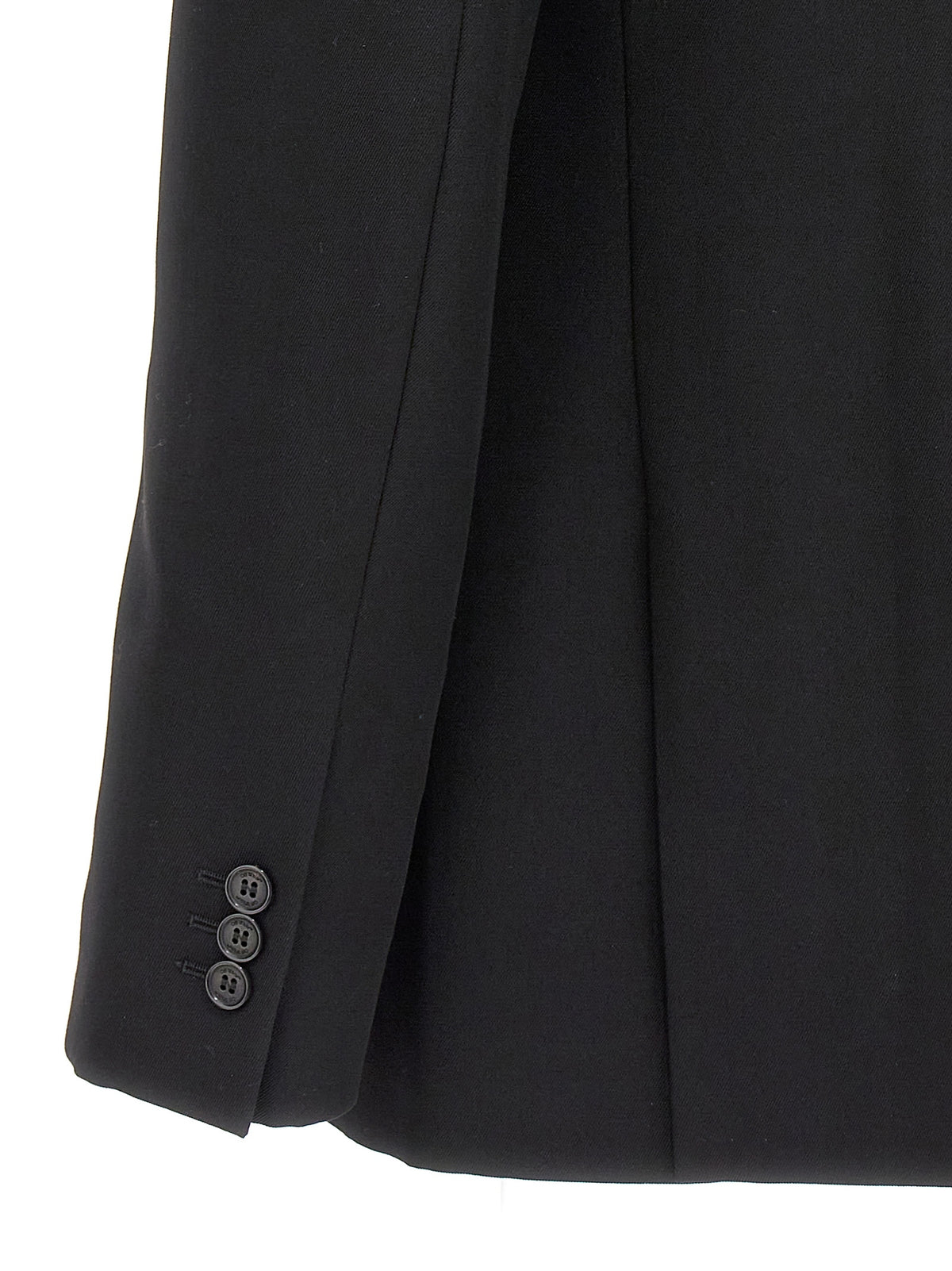 Off-White Black Virgin Wool Blazer - Modern Chic Tailoring