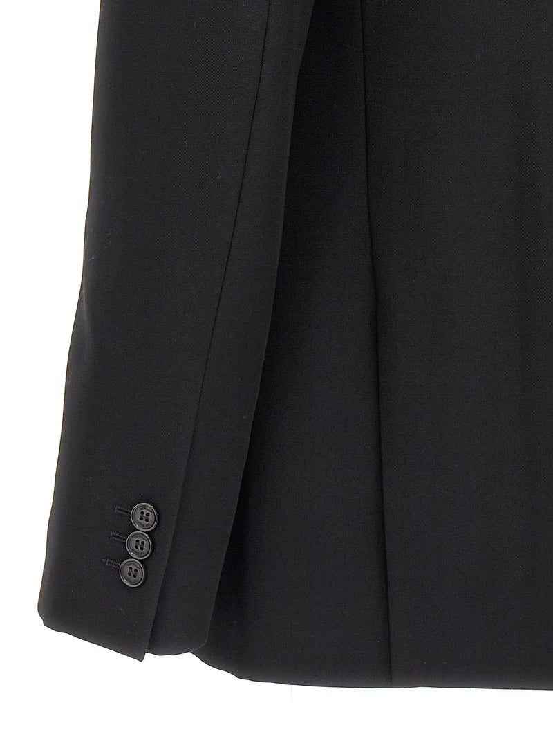 Off-White Black Virgin Wool Blazer - Modern Chic & Sophistication