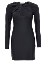 Coperni Black Polyamide Short Dress - Twisted Cut-Out Design