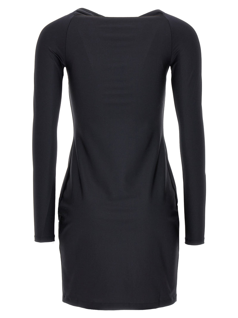 Coperni Black Polyamide Twisted Cut-Out Short Dress