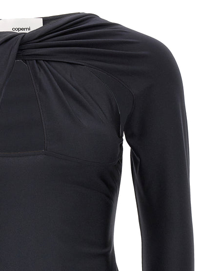Coperni Black Polyamide Short Dress