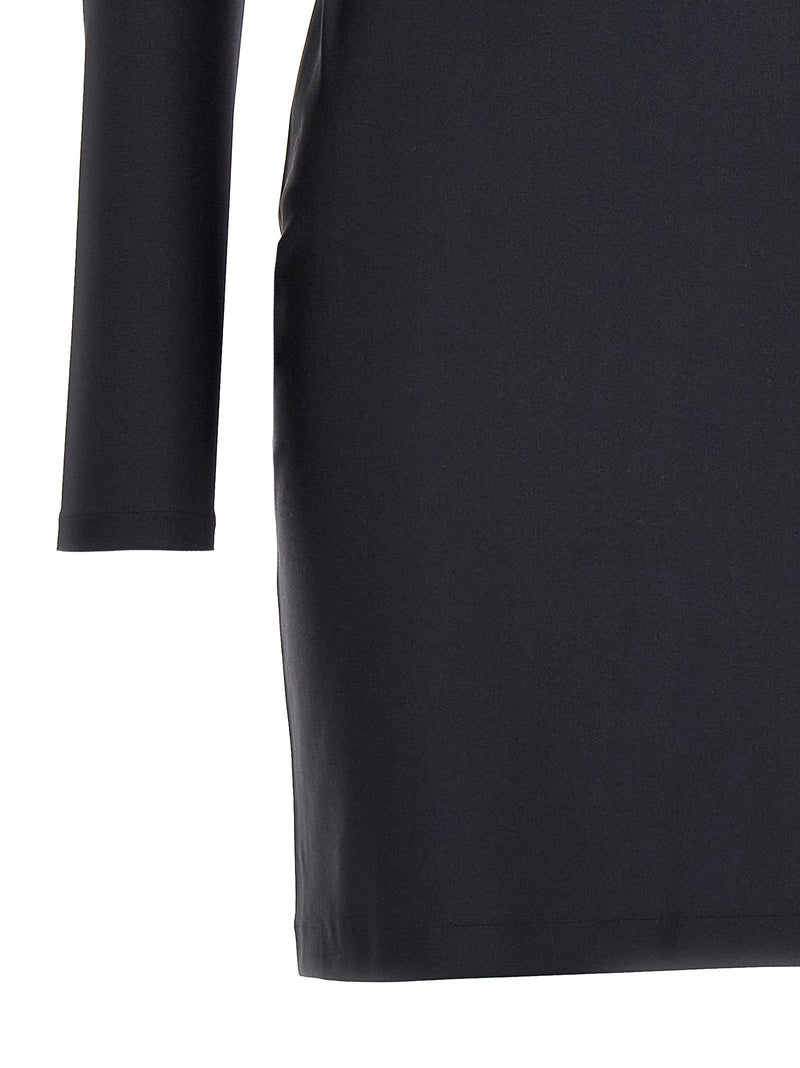 Coperni Black Polyamide Twisted Cut-Out Short Dress