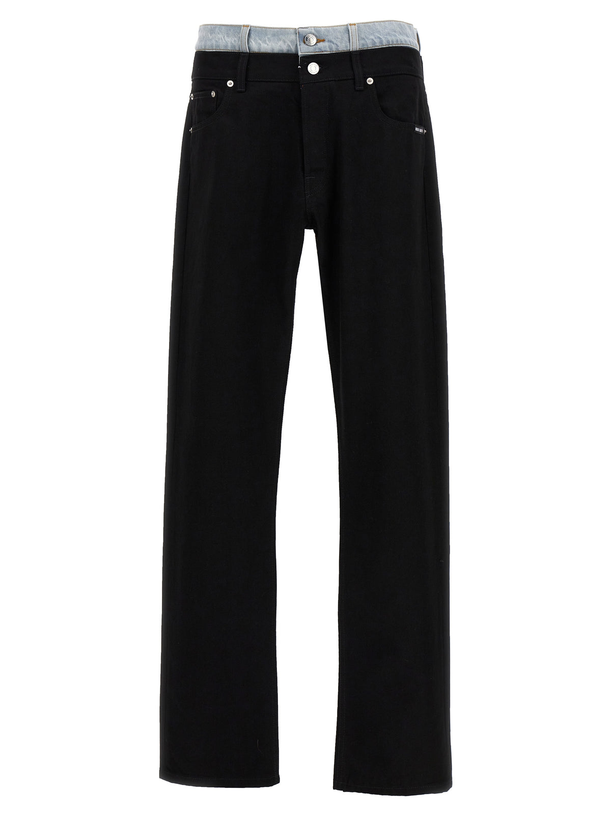 VTMNTS Black Cotton Straight-Leg Jeans for Men