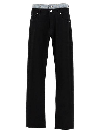 VTMNTS Black Cotton Straight-Leg Jeans
