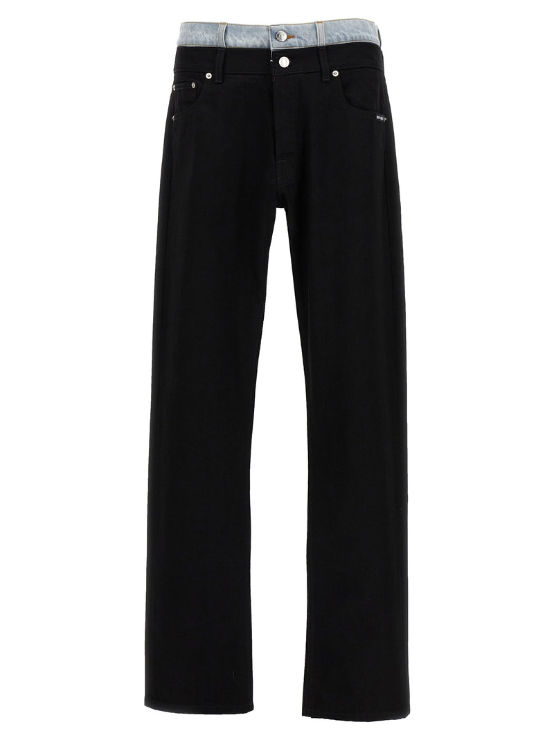 VTMNTS Black Cotton Straight-Leg Jeans for Men