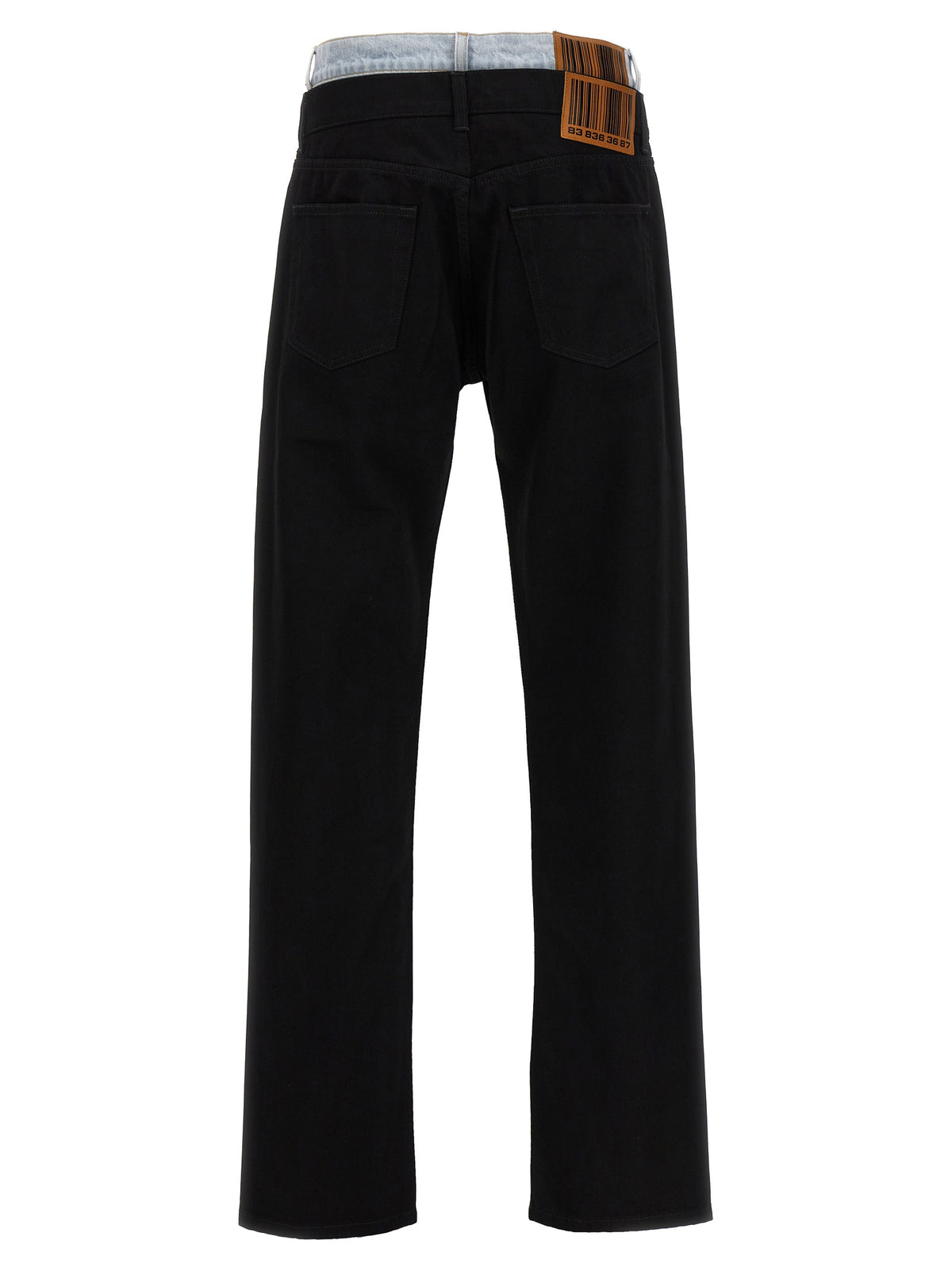 VTMNTS Black Cotton Straight-Leg Jeans for Men