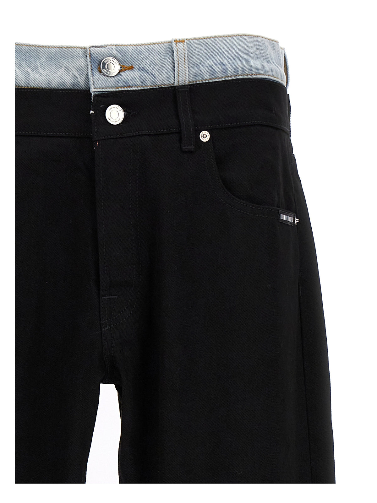 VTMNTS Black Cotton Straight-Leg Jeans for Men