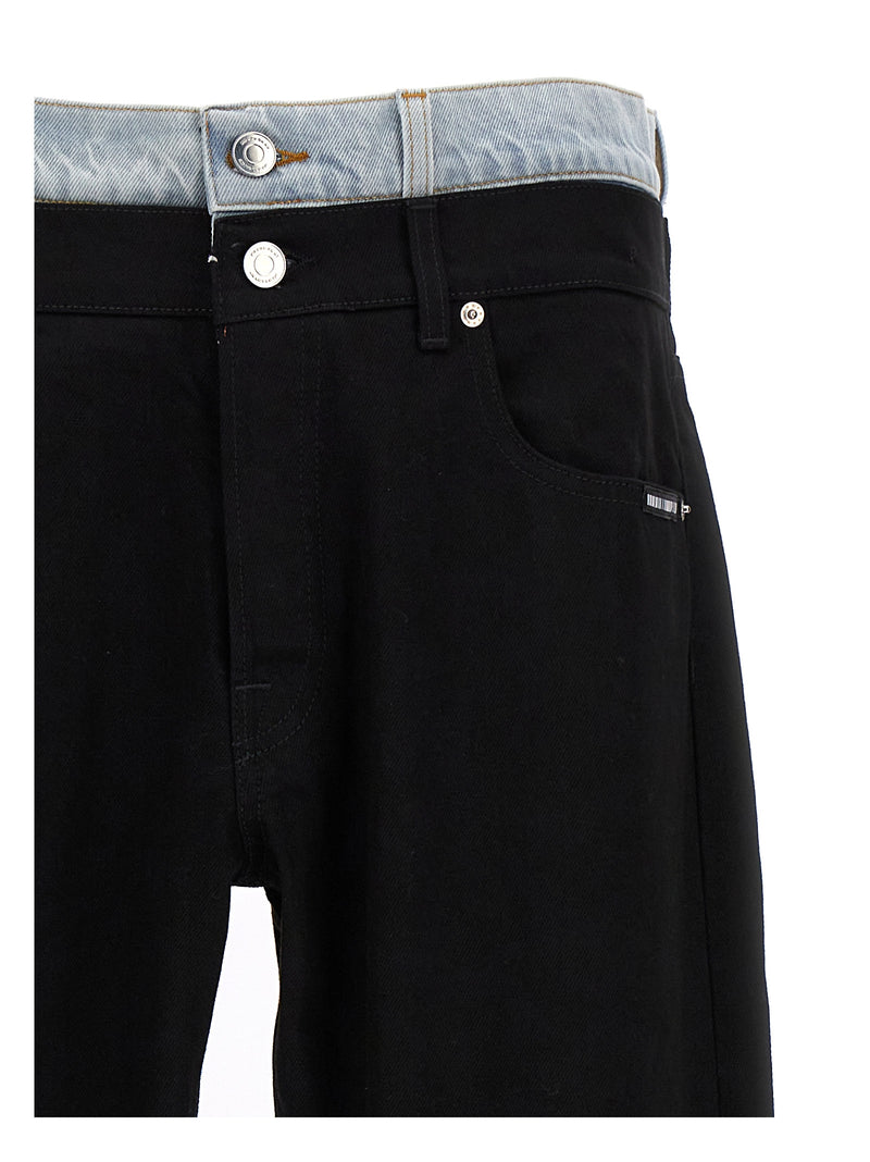 VTMNTS Black Cotton Straight-Leg Jeans for Men