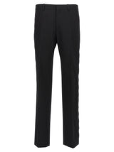 Off-White Black Virgin Wool Dress Pants for Men