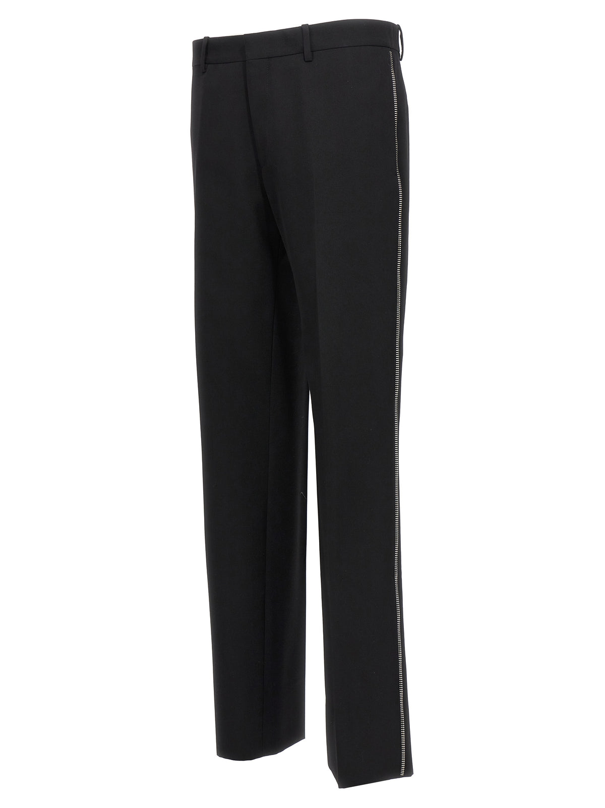 Off-White Black Virgin Wool Dress Pants for Men