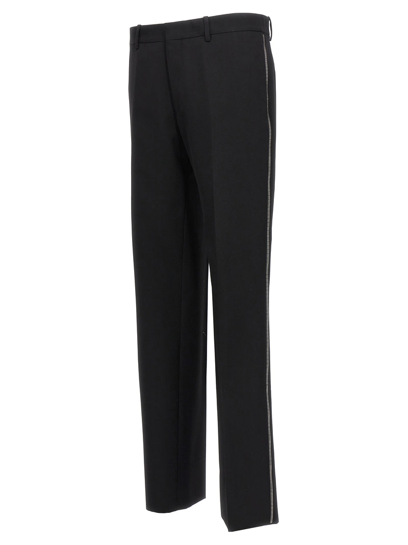Off-White Black Virgin Wool Dress Pants for Men