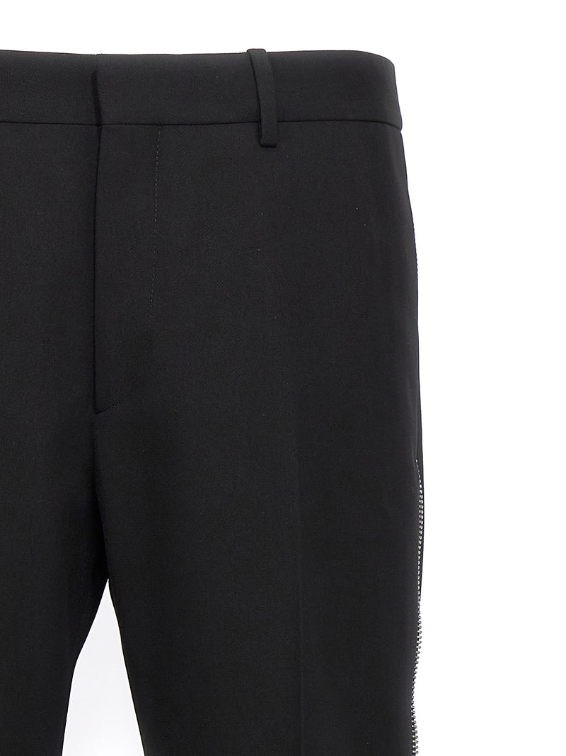 Off-White Black Virgin Wool Dress Pants for Men