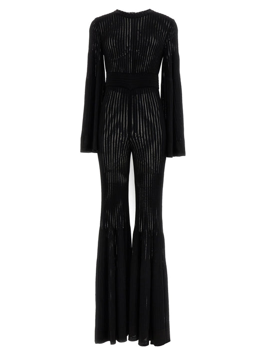ANTONINO VALENTI Black Viscose Jumpsuit