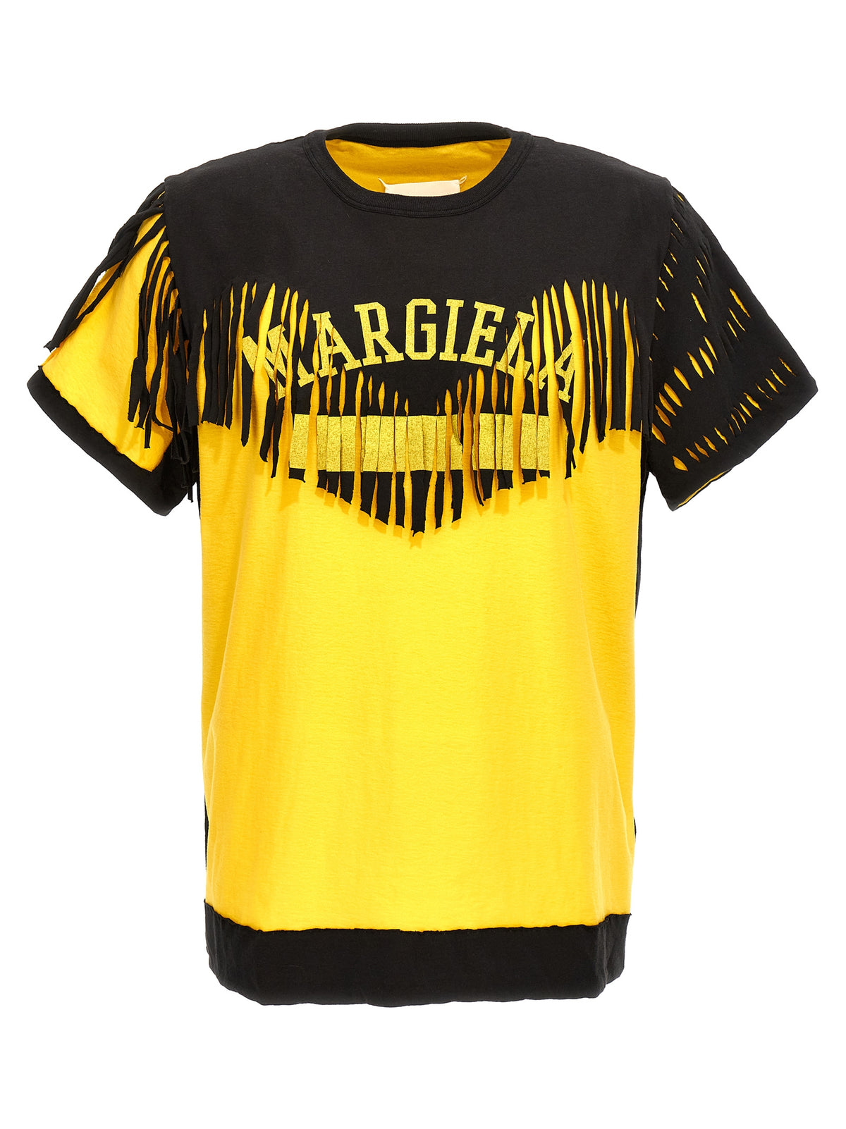 Maison Margiela Bicolor Cotton T-Shirt - Yellow