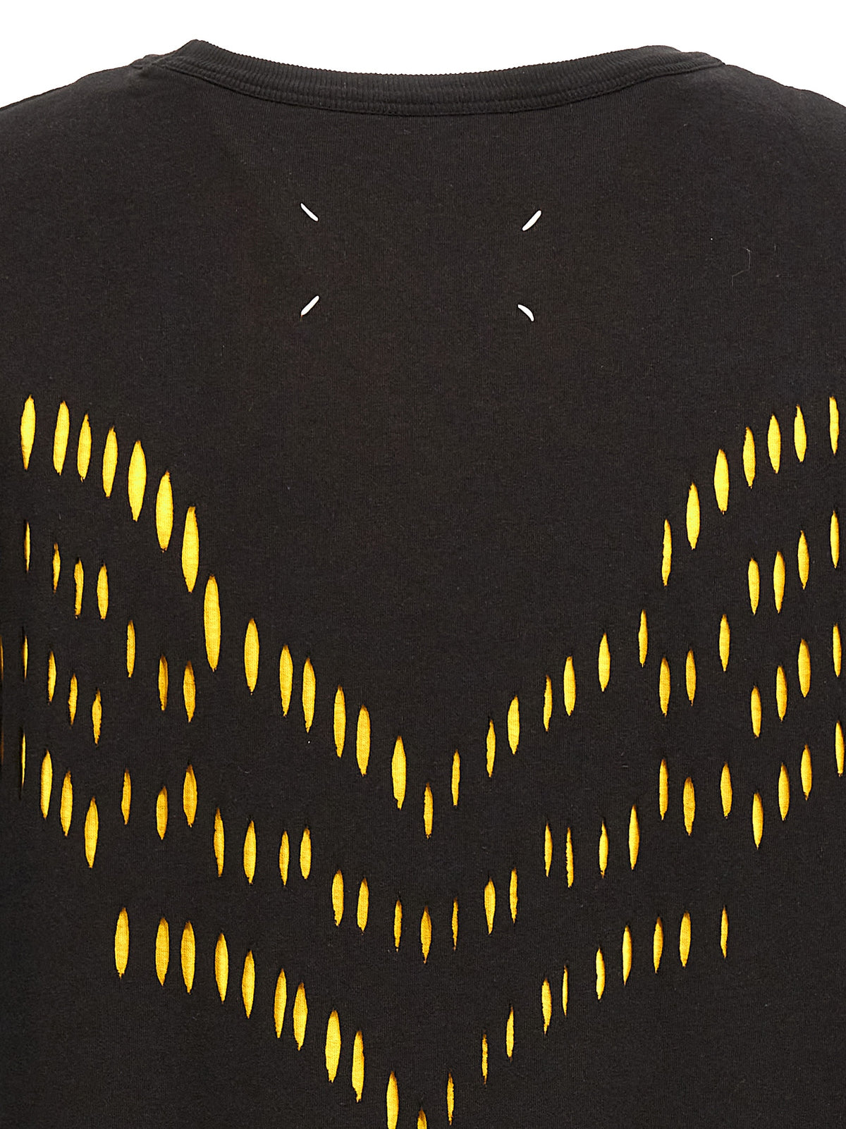 Maison Margiela Bicolor Cotton T-Shirt - Yellow