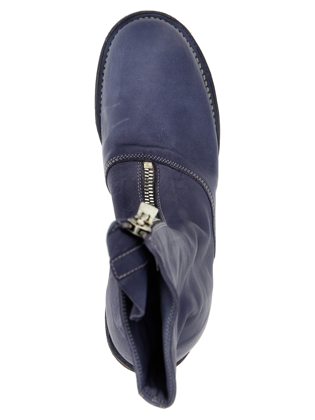 Guidi 310 Purple Leather Ankle Boots for Women