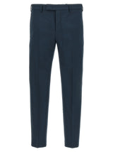 PT Torino Dieci Blue Virgin Wool Dress Pants for Men