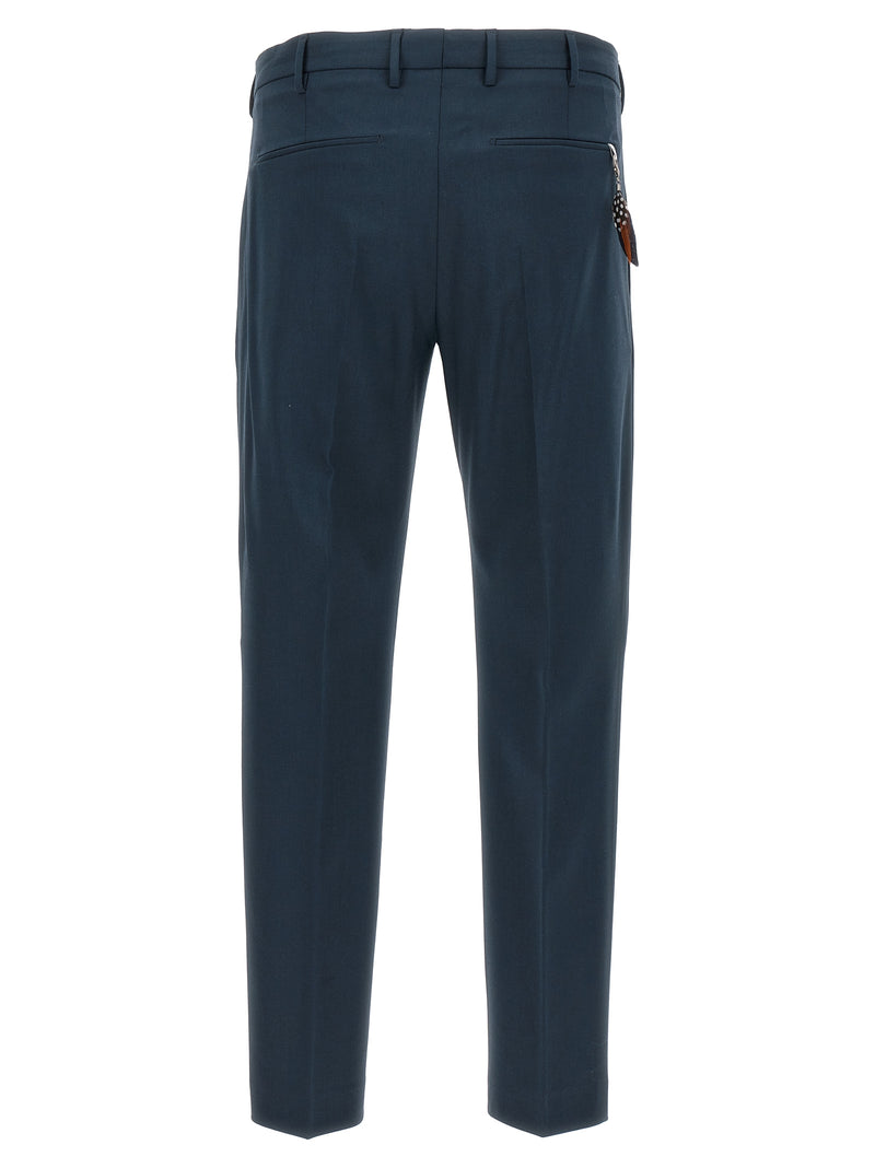 PT Torino Blue Virgin Wool Dress Pants - Dieci Model