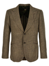 MAURIZIO MIRI Keanu Beige Alpaca Leather Blazer